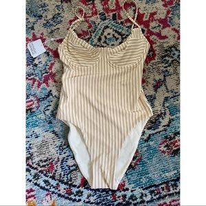 Monday Swimwear Maui One Piece Sand Stripe - Small